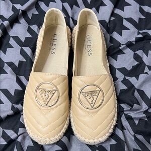 GUESS Beige Quilted Espadrilles